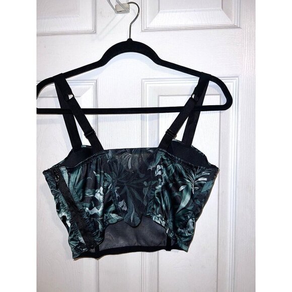 VICTORIA'S SECRET Very Sexy Shine Bling Bead Strap Bra Top Tropical Palm - Picture 9 of 16